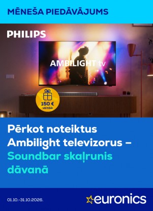 Pērc Philips televizoru, saņem Soundbar dāvanā