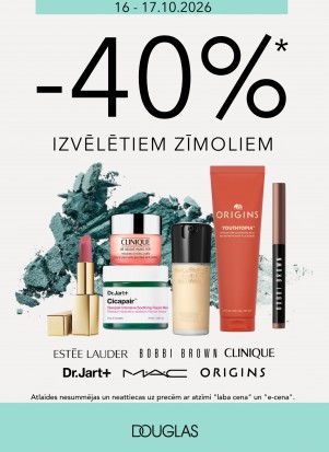 Izvēlētiem zīmoliem -40%
