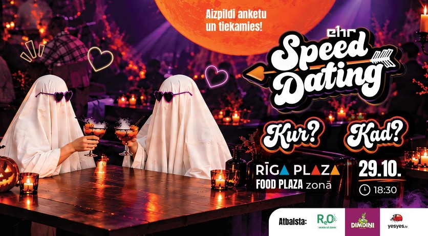 29. oktobrī EHR un Rīga Plaza aicina uz “Speeddating” pasākumu Helovīna noskaņās!